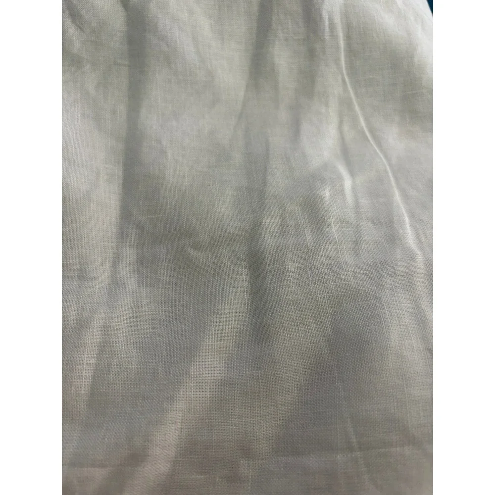 Quince European Linen True Blackout Curtain White Single Panel 98